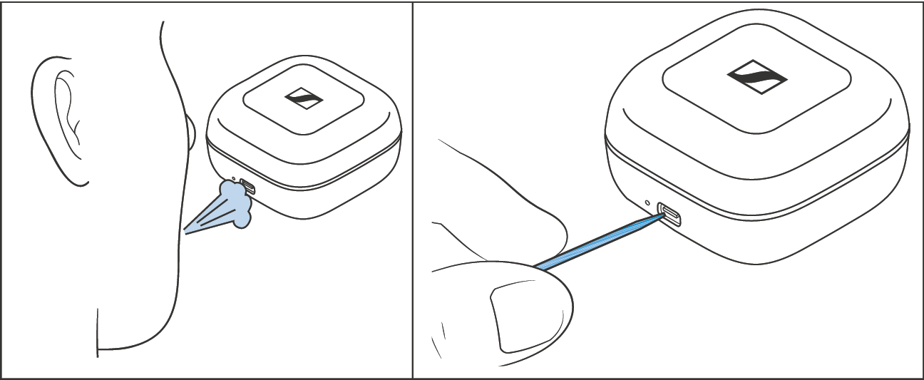 Ladebox reinigen_USB-Buchse