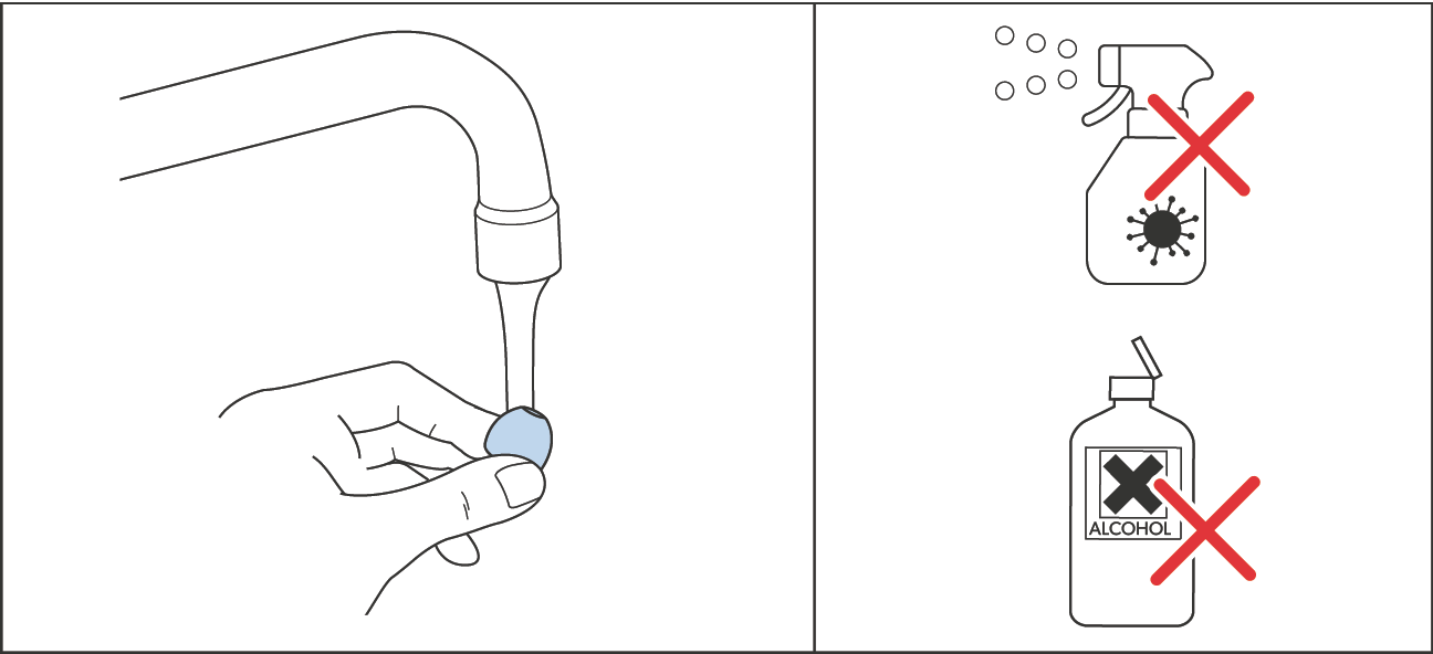 Ohradapter reinigen_Wasser