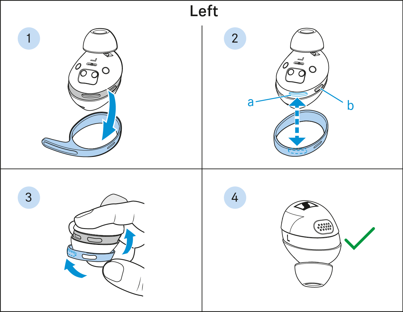 Ohrfinnen austauschen_links_Detail