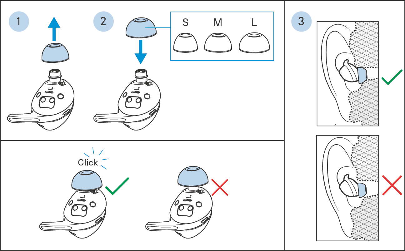 Passende Ohradapter waehlen fuer opt Sitz
