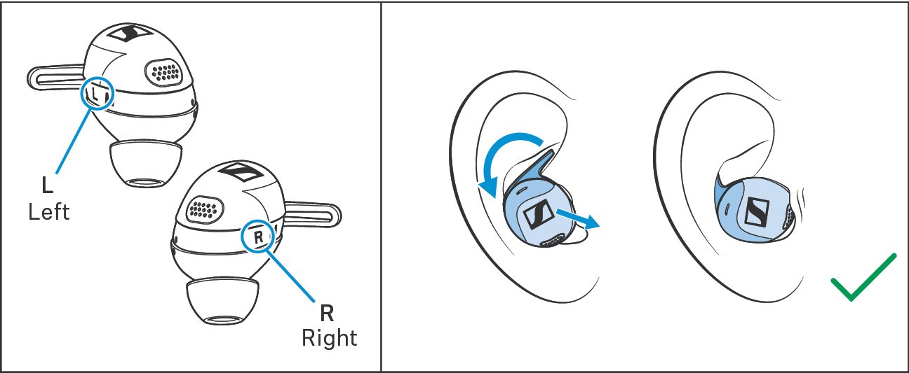 Ohrhoerer in die Ohren einsetzen2 
