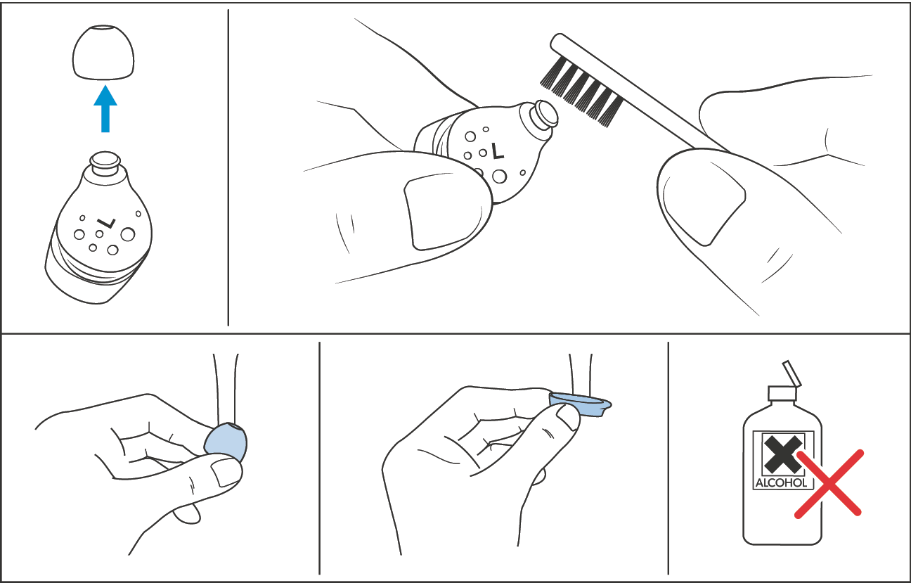 Cleaning_soundtunnels_ear tips_ear fins